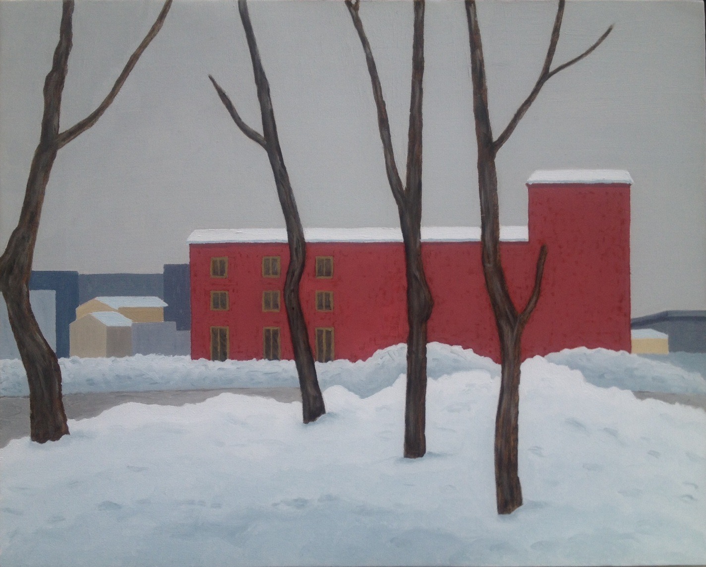 “Casa rossa”, 2012 Olio su tela, 40x50