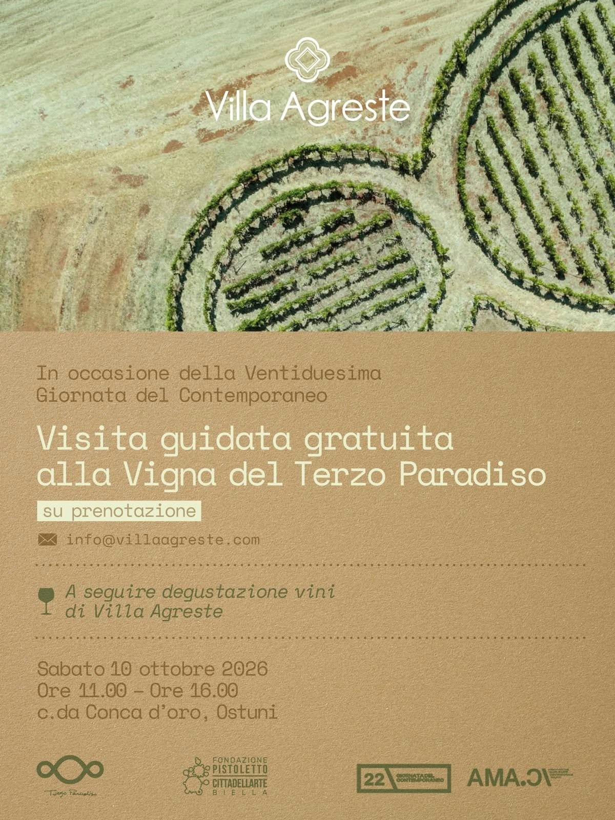 Locandina Giornata del Contemporaneo Villa Agreste