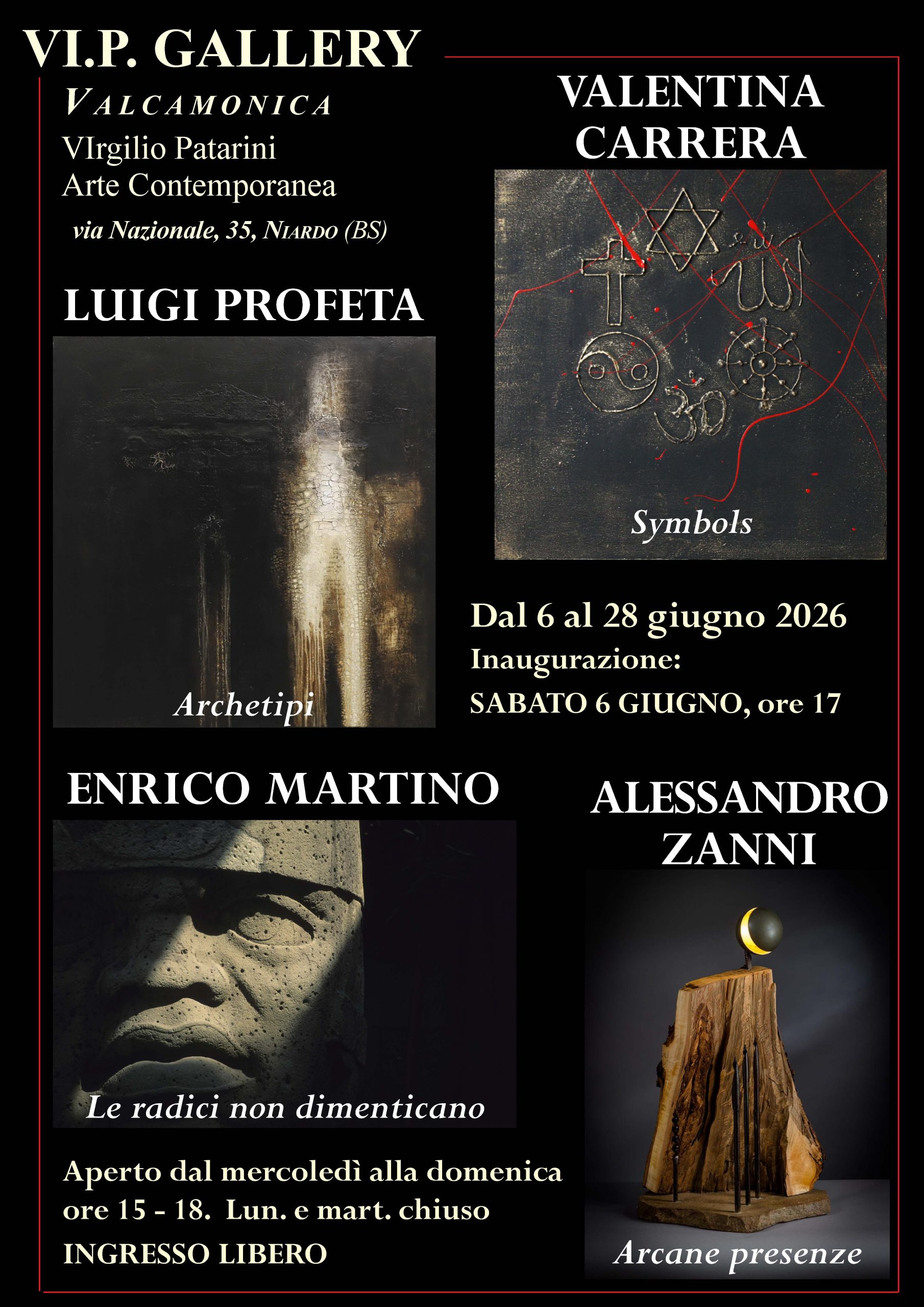 Locandina Vi.P. G Simboli, Archètipi, Radici e Arcane Presenze