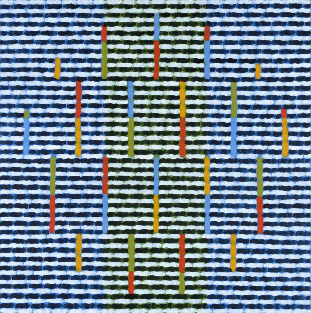 Mroczkowski Grzegorz Composition 41 yolk tempera on canvas70x70cm 2023