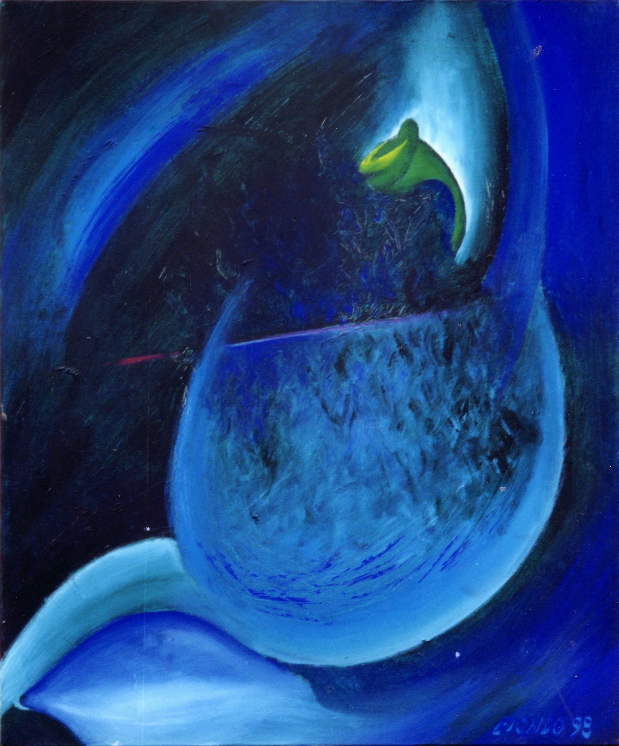 NEL GREMBO, DI UN BLU PROFONDO .