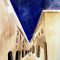 Trieste, voci nella notte, 2026 - tecnica mista con crilico e tempera - cm 50x35